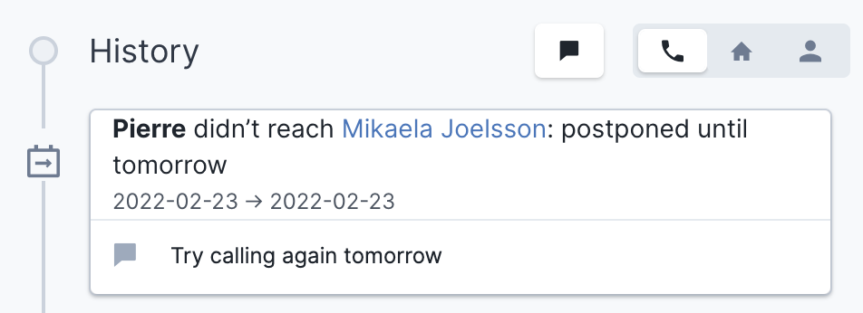 New tasks in Upsales