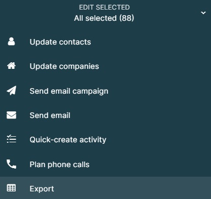 How do I export contacts from a list? – Upsales Help Centre